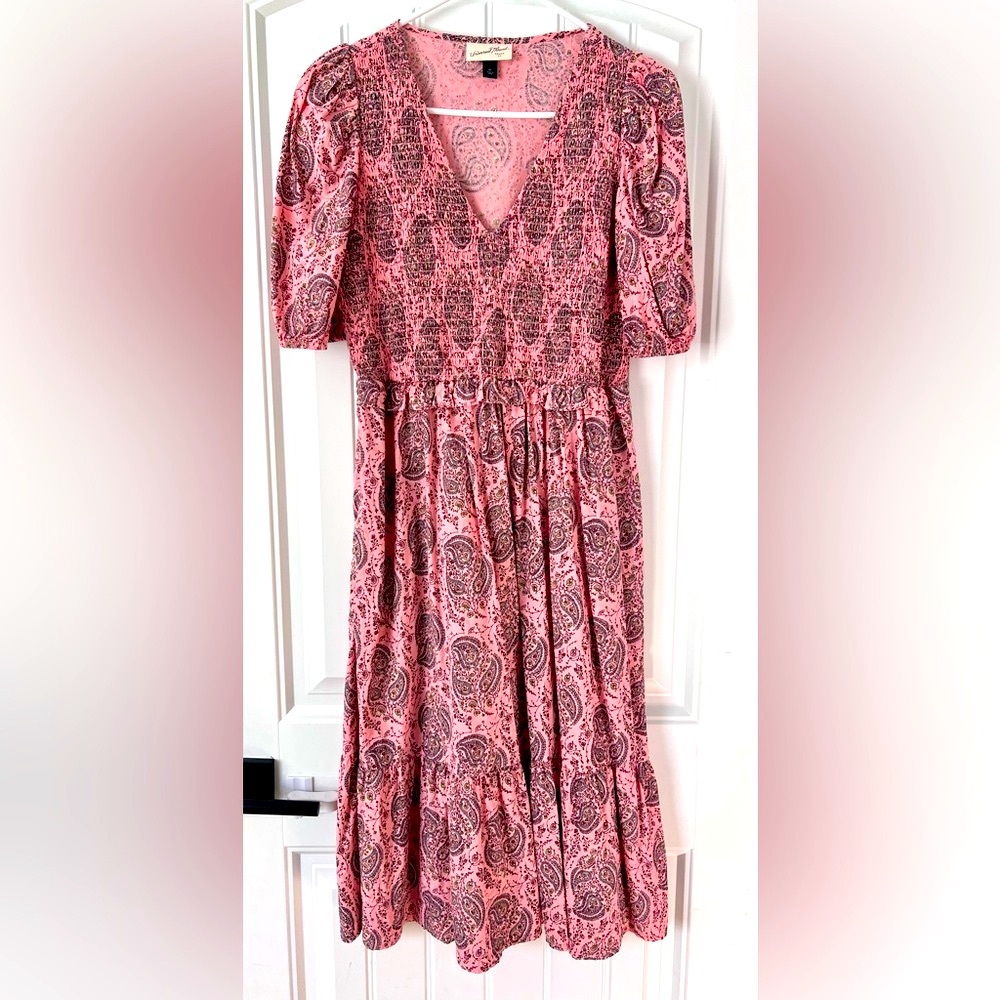 Pink Paisley Maxi Dress